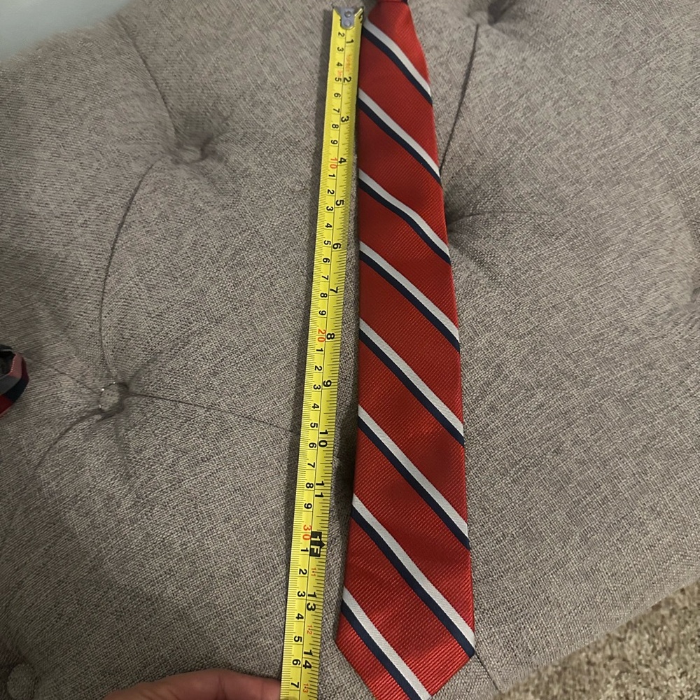 Red Striped Boy’s Clip on Tie